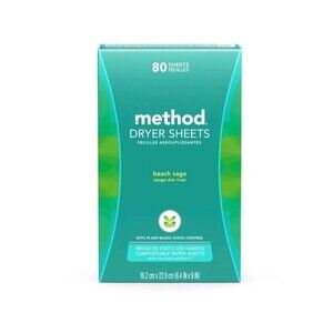 Method Dryer Sheets Beach Sage 80 Sheets New Sealed BUY More & SAVE Discontinued